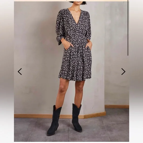 Isabel marant etoile arone long sleeve shirt dress